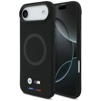 Dėklas iPhone Air BMW M Silicon Logo MagSafe, juodas