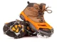 Hiking Ice Cleats for Shoes with 8 Steel Spikes 36-40, Orange