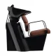 Gabbiano Porto Hairdressing Wash Unit, Black and Chocolate Brown