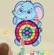 Safe kids’ dartboard game with velcro balls