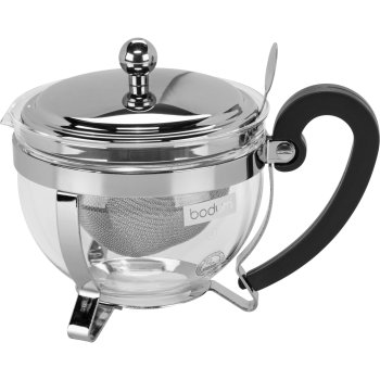 Стеклянный заварочный чайник Bodum Chambord с фильтром 0.5 л серебристый