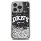 DKNY iPhone 16 Pro Case Liquid Glitter Arch Logo, Black