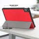 Lenovo Tab P11 Gen 2 (TB350FU) Trifold Stand PU Leather Hard Protective Cover Case, Red