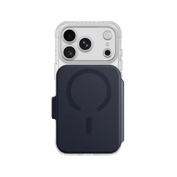 AmazingThing Titan Pro Lens Flip Set Case for iPhone 18 Pro Max with Wallet, MagSafe, Navy Blue
