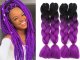 Synthetic Ombre Braiding Hair Extensions, Colorful Violet
