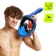 4Fizjo TSUNAMI L/XL Full Face Snorkeling Mask, Blue