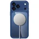 Tech-Protect MagPeak MagSafe CC Case for iPhone 18 Pro Max / 17 Pro Max - Clear Navy Blue