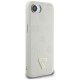 Guess Grained Hot Stamp Peony Triangle Logo MagSafe Case for iPhone 16e Beige