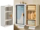 Hanging Bathroom Shelf with 3 Levels and Door, White