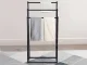 Metal Free-Standing Towel Rack, 3-Tier Loft Style Towel Stand, Black