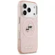 Karl Lagerfeld iPhone 17 Pro Case MagSafe IML Glitter Karl and Choupette, Pink