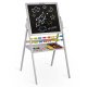 Ricokids Double-Sided Magnetic Kids Art Easel with Chalkboard, Grey