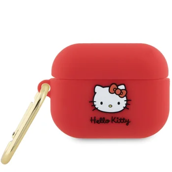 Hello Kitty AirPods Pro 2 Case Silicone 3D Kitty Head, Fuchsia