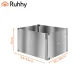 Adjustable Rectangular Cake Ring Baking Mold Ruhhy 15cm, Silver