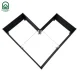 Raised Garden Bed KLASIKA Woodlook L-Shape, Brown, 146x146x30 cm