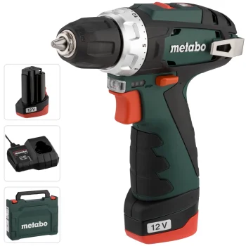 Metabo PowerMaxx BS Basic Cordless Drill Driver 12V (2x 2.0 Ah, Charger, Case)