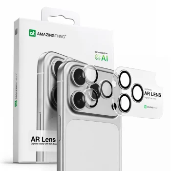AmazingThing iPhone 17 Pro / 17 Pro Max Lens Glass with Black Aluminum Frame