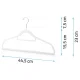 Massido MS-859 Velour Clothes Hangers, 20 Pcs, Black
