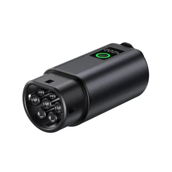 V2L Type 2 to Schuko Adapter W-V2L-01 3500W-4000W with Power Display and Case - Black