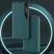 Hurtel Eco Leather View Case Book Case with Kickstand for Samsung Galaxy A22 4G, Blue