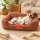 Soft Corduroy Dog and Cat Bed M (60x45cm), Brown