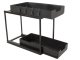 Pull-out Kitchen and Spice Rack Organizer with 2 Shelves, Black, 36 x 40 x 22 cm