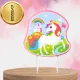 Bakalu Unicorn Birthday Candle Cake Decoration