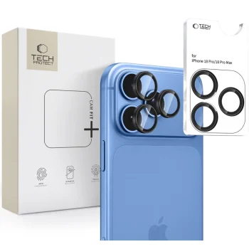 Tech-Protect Camring Fit+ Camera Lens Protector for iPhone 18 Pro / 18 Pro Max, Black
