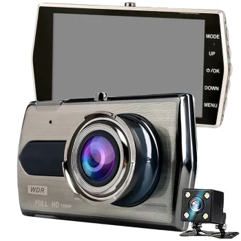Full HD Dash Cam with Rear Camera & 4" LCD Display