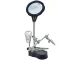 Third Hand Soldering Station with LED Magnifying Glass and Clips, Black