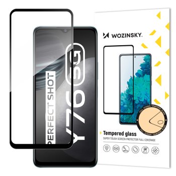 Wozinsky Full Glue Tempered Glass for Vivo Y76 5G / Y76s / Y74s Black