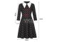 Wednesday Addams Costume for Kids Halloween Dress Up 125-135 cm, Black