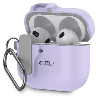 Tech-Protect Slim Hook Case for AirPods 4, Purple