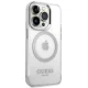 Guess Metal Outline MagSafe Case for iPhone 14 Pro Max 6.7\" Silver