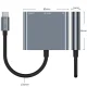 Tech-Protect V1 3in1 USB-C Hub HDMI 4K / USB-A 3.0 / PD 100W, Gray