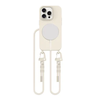 Apple iPhone 14 Pro 6.1'' Tech-Protect MagNecklace MagSafe Case Cover with Lanyard, Latte