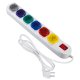 Maclean MCE509 W Power Strip, 6 Outlets, with Switch, 1.5m, White