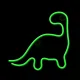 Neolia NNE01 LED Neon Dinosaur, Green