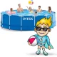 Intex 28242 Frame Pool 457 x 122 cm, 18-in-1 Set