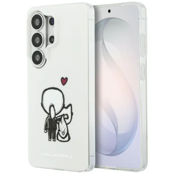 Karl Lagerfeld IML Karl&Choupette MagSafe Case for Samsung Galaxy S26 Ultra, Clear