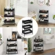 3-Tier Rolling Cart Mobile Storage Organizer, Black