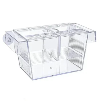 Large Fish Breeding Box for Aquarium, Clear Fry Hatchery Isolation Tank 23x10x9.5cm