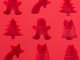 Christmas Silicone Baking Mold for 15 Cookies, Red