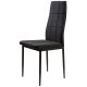 ModernHome Upholstered Dining Chairs Set of 4, Black