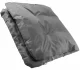 Comfortable garden chair cushion with ties, grey