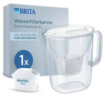 Brita Style Essential XL Water Filter Jug with MAXTRA PRO Pure Performance, White