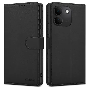 Atverčiamasis dėklas Tech-Protect Wallet skirtas Xiaomi Redmi Note 17 Pro Max 5G, Matte Black
