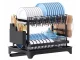 2-Tier Dish Drying Rack with Drainboard for Kitchen Counter Plates and Utensils, Black