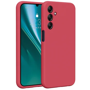 Etteri Silicone Case for Samsung Galaxy A25 5G (Global), Raspberry Red
