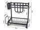 Two-Tier Dish Drying Rack Loft, Black